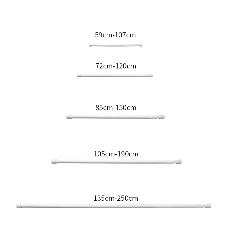 伸缩杆免打孔阳台挂衣晾衣杆浴室卫生间浴帘杆窗帘杆卧室衣柜撑杆
