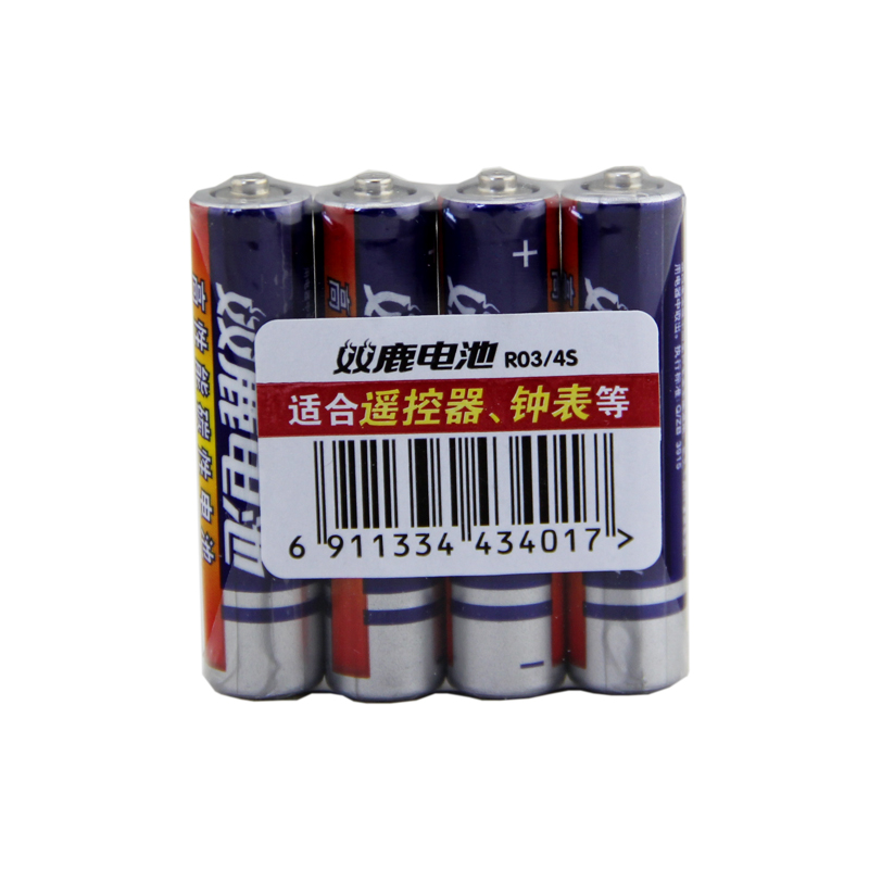 鹿碳性7号 R03P电池 空调电视儿童钟表0粒价