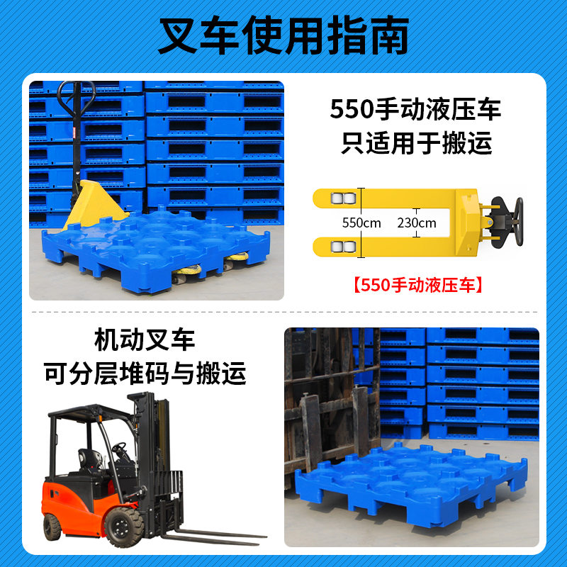 桶装水专用塑料托盘叉车卡板隔板仓库垫板纯净水堆码货架吹塑栈板