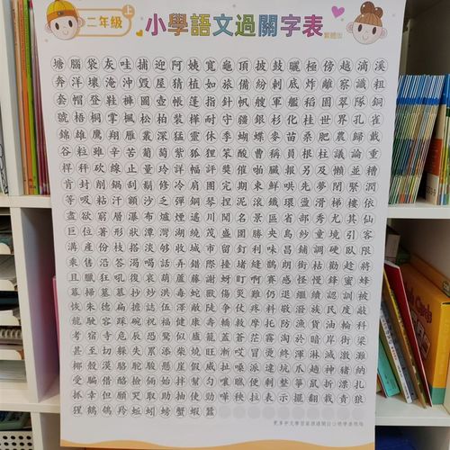 繁体版小学语文识字打卡表识字启蒙大尺寸海报挂图大字一二年级