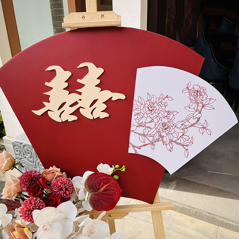 订婚结婚迎宾牌宴门口布置装饰定制kt板架子婚礼结婚展示架引路牌