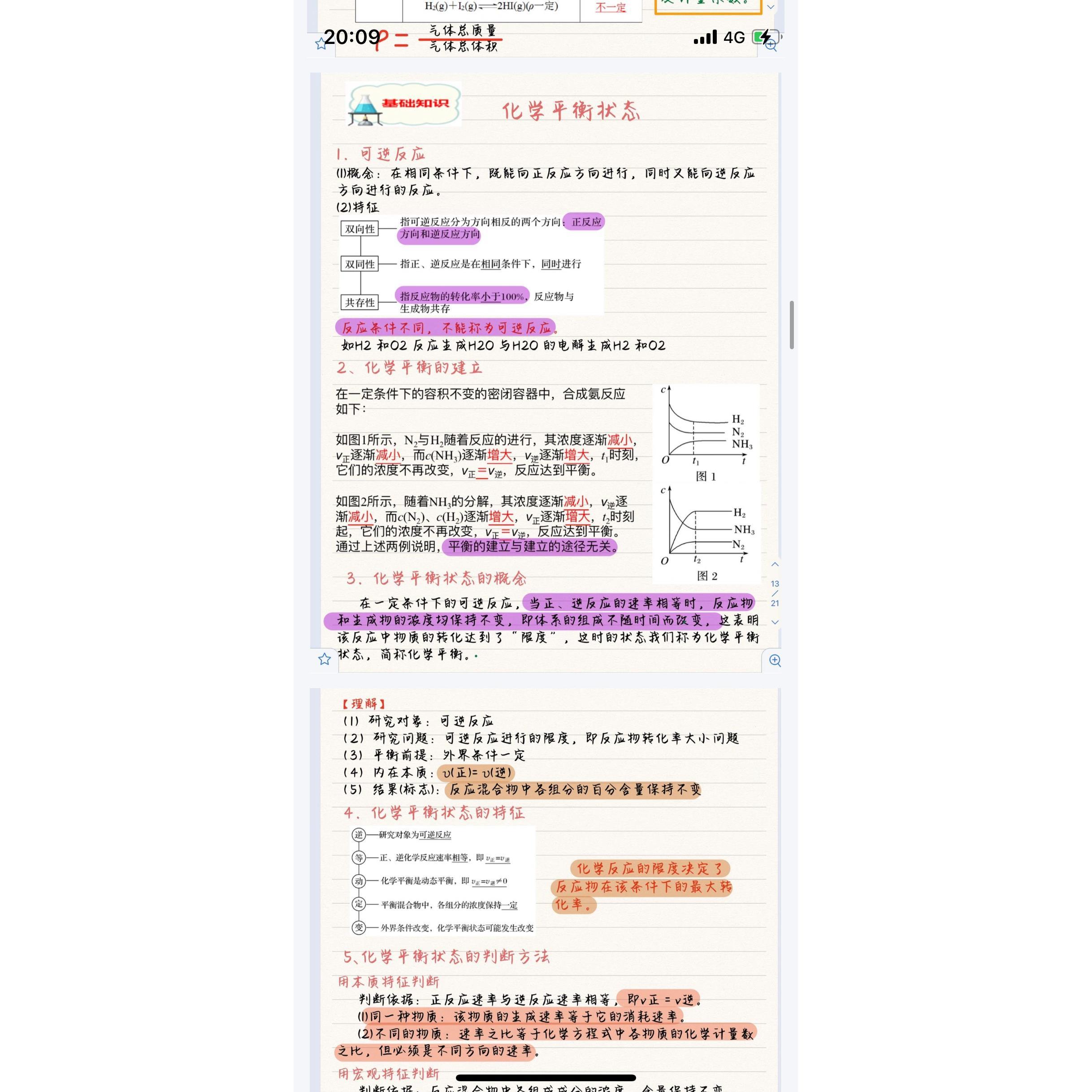 高考高中化学手写笔记提分必背重点知识点方程式总结PDF电子版