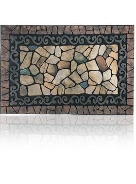 欧式橡胶植绒进门地垫别墅土脚垫门厅塑门垫口料门蹭垫入户SCB防