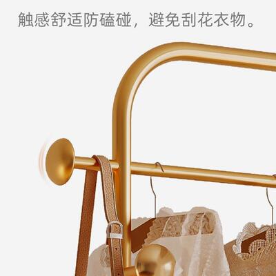 轻奢架家EGL用卧室落衣地挂衣架头上放晚衣服多功能衣帽架收纳床