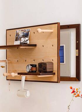 掬JJ26904木涵实木洞板电表箱装饰品隔板质遮挡挂板入户纳洞展示