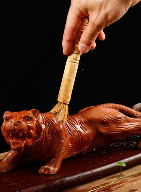 宇轩砂茶宠老摆件气吞山紫河砂虎啸62760茶具配件手紫工可养虎精