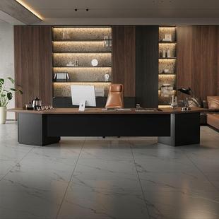 现代简室约实木大板办公桌无品牌 茶一体两用意总裁经理桌老板桌