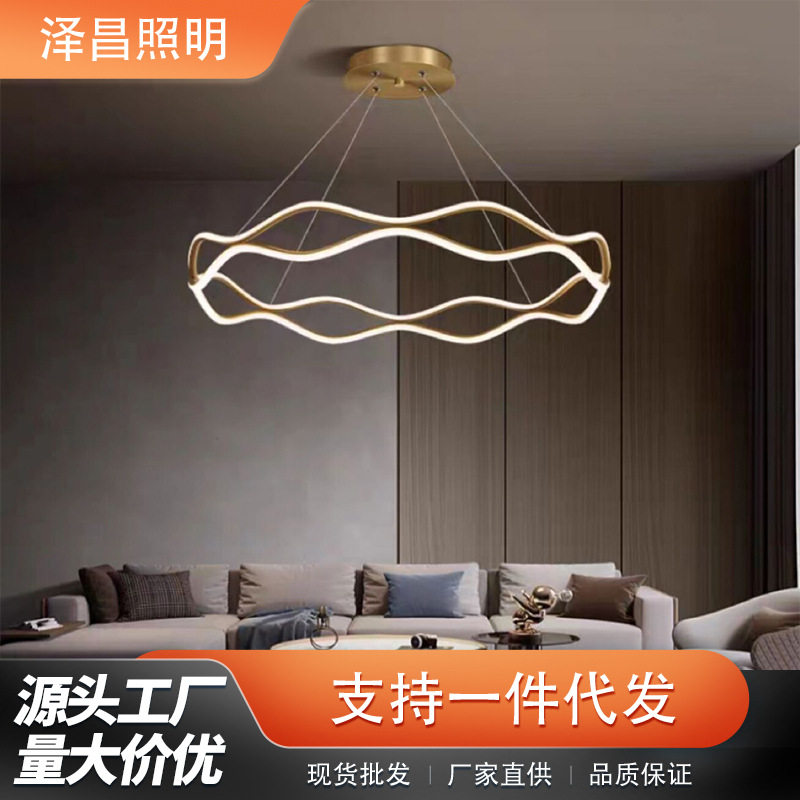 现代设计师个性全铜客厅吊灯