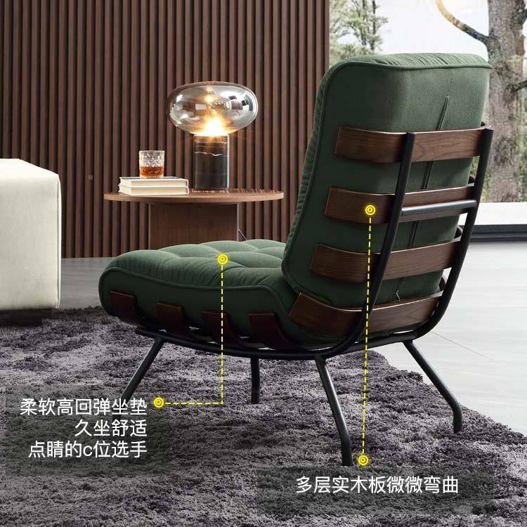 极简单椅人沙发椅家用客厅休椅复古现代设计师闲羽绒阳139台懒人