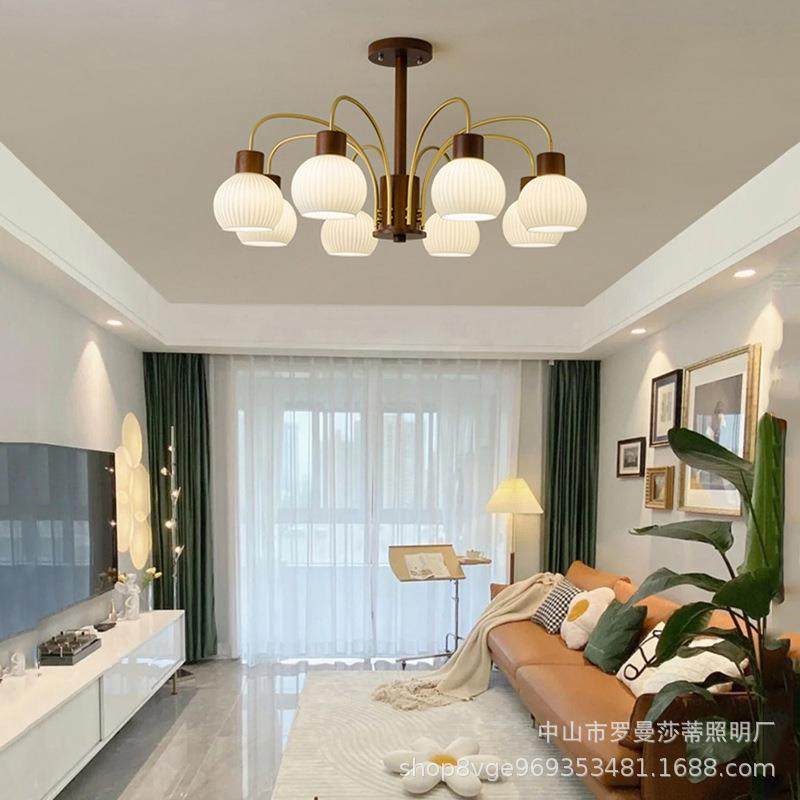 餐中古990吊灯新中式轻奢复古客吊灯主灯简约胡卧室厅灯厅桃色木,家装灯饰光源,智能吊灯,淘宝优惠券,粉丝福利购,淘宝优惠卷