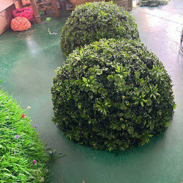 源头厂家仿真绿植四草草球装饰井兰盖遮小挡区布仿真米兰置空心球