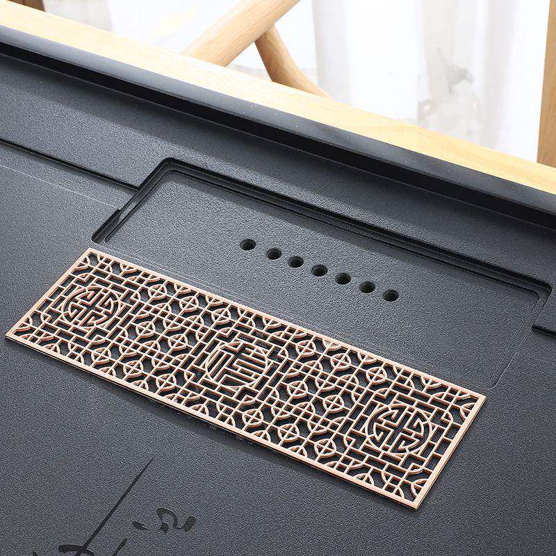 天然乌金石7ASlp3iM茶盘单整盘家用简约茶茶具客厅块高档茶石头海