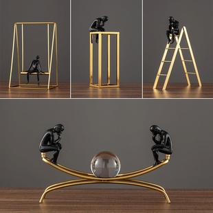 现代创意物摆雕塑件家居品体t1628252操运动员沉思者人轻奢客厅装