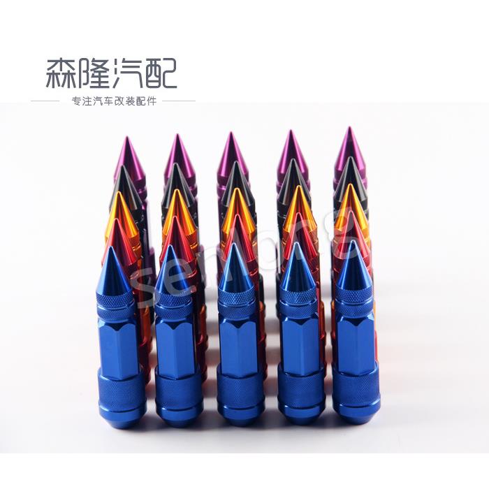 赛车改装件改装轮胎螺丝38514航空铝0颗螺母长70MM车轮2轻量化螺