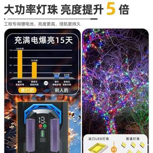 2025新款 太阳七能彩BSO变灯色彩灯氛围户外防水灯挂树庭院闪光灯