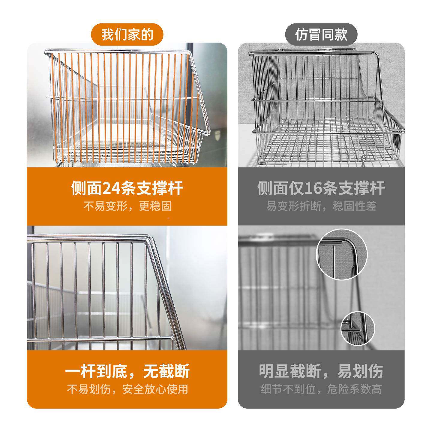 04不锈3厨房置物架多层钢落地家用放水果蔬菜架子SCL40多功纳能收