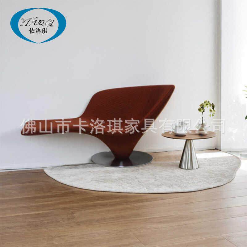 极简异形玻璃钢IKT单人板几何设扶妃手休闲椅计师大堂样间贵懒人