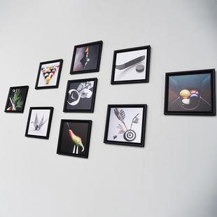 饰创意实 现代简约照片墙方8x8小相形组工框艺合品客厅墙壁装 包邮