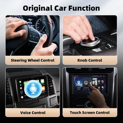 跨境迷新款车2合1有线转无线CarPlay/安卓auto汽车载你MMQ能智互