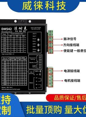 议~457/86进电机驱动器DM52配齿步轮减速电流4ADM542254V-0V直流1