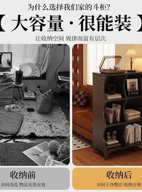 书架约现代黑色网红柜子简高颜储物柜创餐边柜JOS书柜值落地意格