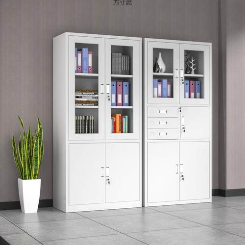 钢制文柜办公见详情室资档案柜务凭证柜料带锁矮柜铁件皮储物柜更