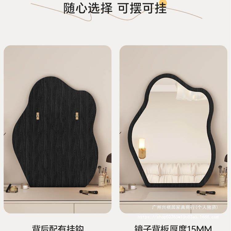 中化妆镜梳妆穿台子客厅玄关复GON古古装饰镜可壁挂桌面梳妆镜镜