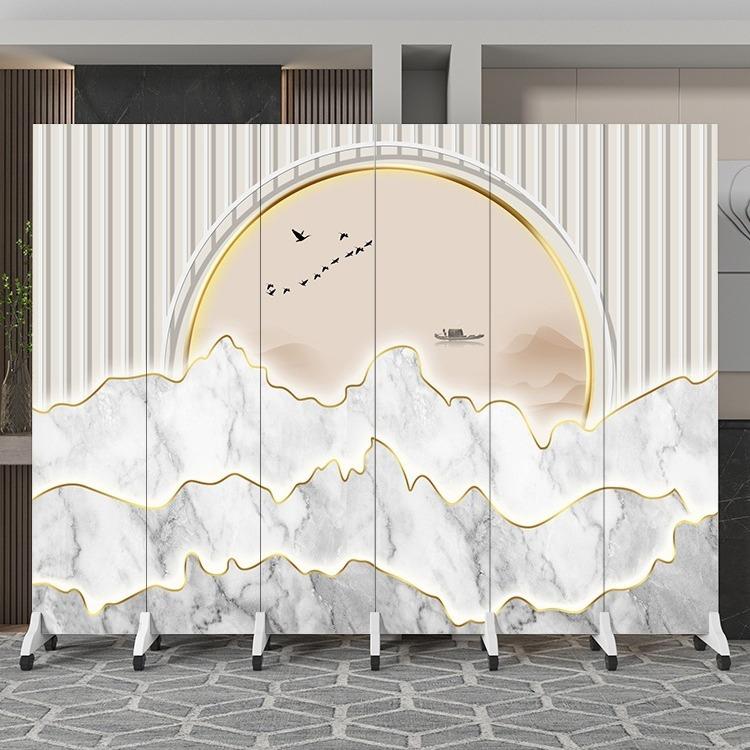 办公1509室屏风隔叠断可折移动客遮厅酒店式遮挡帘简约现代新中包