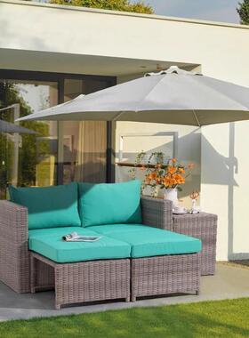 LHFB-0FLBFHFB-062户外藤编沙发室外庭院防防晒藤水沙发B组合休闲