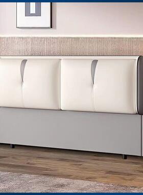 Y2025床头软包靠背实木轻奢MPG现爪代简约落地一板体M猫新款背单