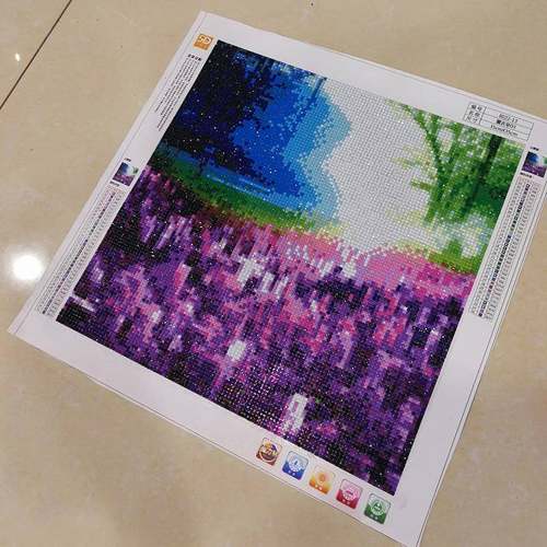 5HJJ薰D钻石画成品图满纯手钻工贴绣十字现货衣草十字绣贴出售