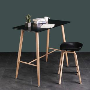 小户型吧台桌方酒形吧桌椅长创意设师吧桌子计金属CBK工业风高脚