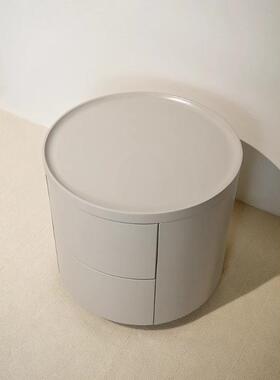 QH328意式极简Ltali0an柜Designer圆形床头几卧KPN室角实木烤漆收