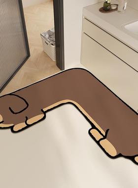浴地垫L厨17922型转防滑l吸水垫洗手间角房脚垫子卫生室间门口厕