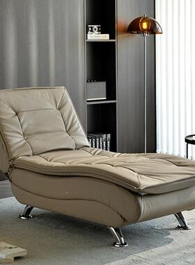 多功能妃XSN躺椅家用户小型皮艺贵单人床客厅折阳台叠午休椅懒人