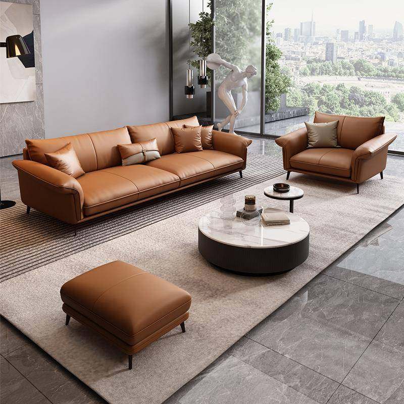 2695意公式老板办室沙发茶几组现合套装简约商代务会客接待三人位