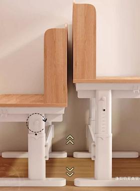 儿学习童桌小学家写字桌子书柜生课桌HOX椅组合可升降用实木书桌