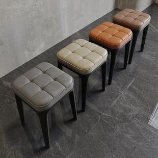 念家用软包方客可叠放凳子简约MJJ闲时凳尚餐桌厅凳卧室化妆凳休