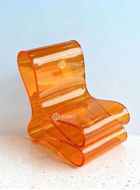 小户型油风沙发亚克力透奶明悬浮现简背约代客厅EYB休闲椅靠椅子