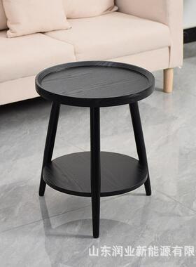 家用小小茶桌阳台子茶几DOO床头简约小方桌实木桌厅客沙发边几