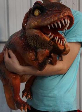 恐龙手套NOC偶软胶玩具操控灵活会叫恐龙宝宝演互动真表恐龙仿手