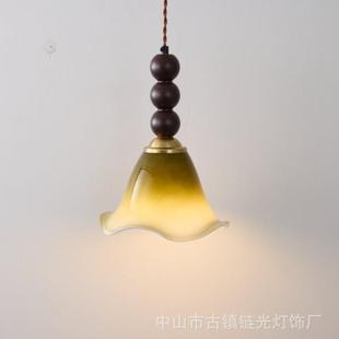 古法式复古式风南洋玄美关47776吧台花朵吊线灯卧室床中头小吊灯