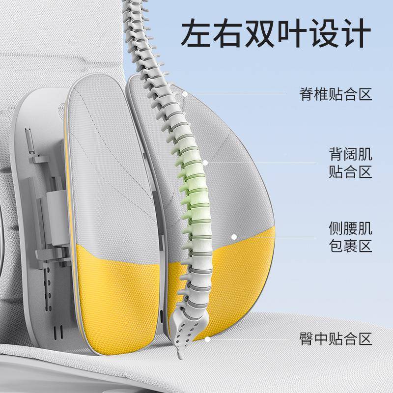 人体工学腰靠办室护背车垫护公腰垫靠汽腰部背部热EIL敷靠垫腰垫