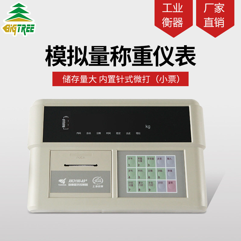 上海耀华仪表称重显示器A9电子秤地磅仪表带打印仪表XK3190-A9+P