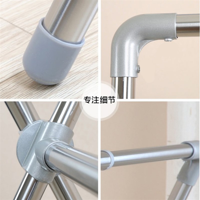 落地折叠式30不锈钢X型杆晒衣架阳台挂衣架晒被架伸缩晾衣架