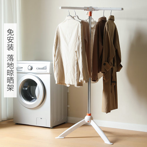 阳台可折叠挂衣架家用落地晾衣架室内小型晒衣架卧室不锈钢凉衣杆