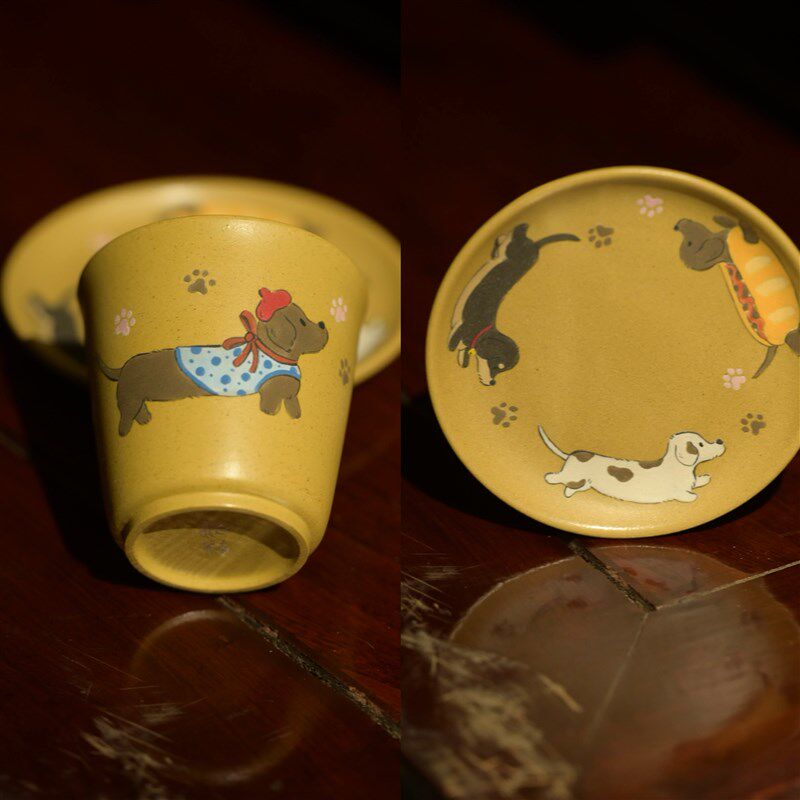 闲庭茶器【兔来运转】泊物可爱小壶套组原矿段泥80cc可爱宜兴紫砂