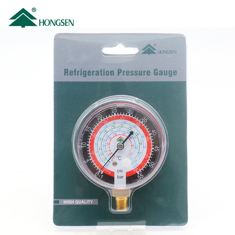 鸿森R10加氟表头 冷媒表汽车空调压力表头制冷工具 N压力表头