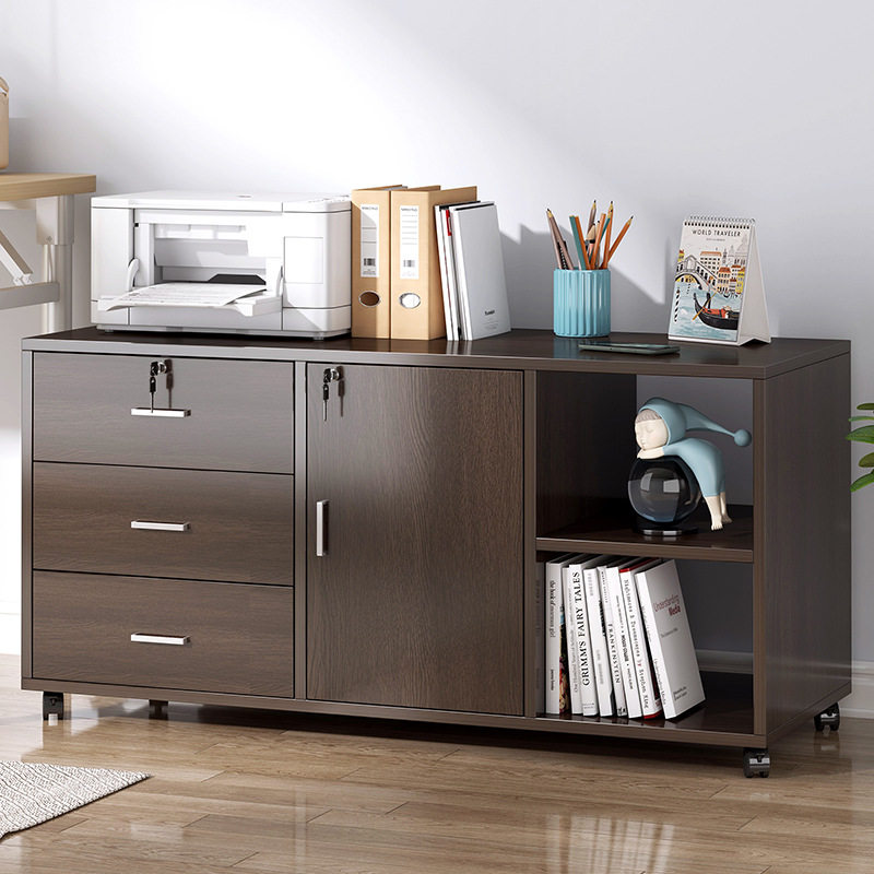 文件柜桌下办公柜木质边柜带锁办公室柜子打印机抽屉柜储物柜矮柜,收纳整理,鞋子收纳架,淘宝优惠券,粉丝福利购,淘宝优惠卷