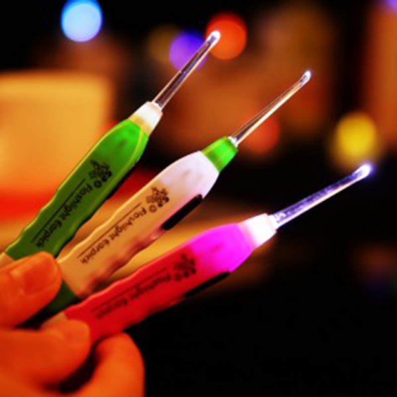 10支发光耳勺大人儿童宝宝专用耳扒采耳工具带灯电掏耳朵挖耳勺